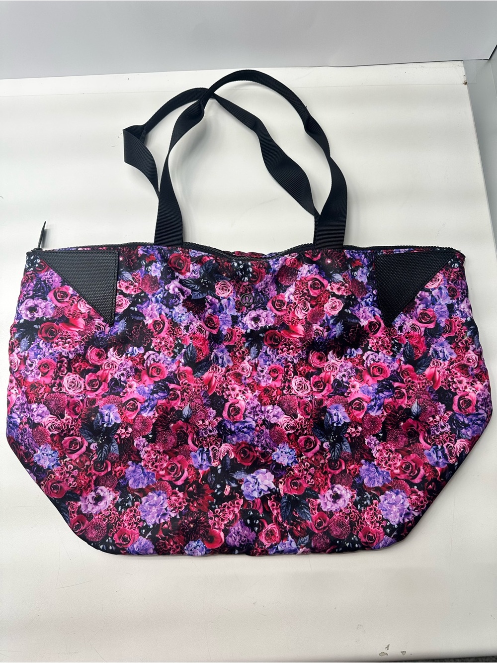 Lululemon athletica Floral Rose Print Tote - Pink & Purple